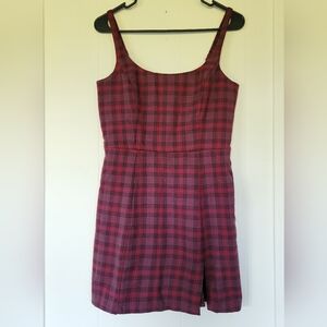 Aeropstle Maroon Gingham Mini Dress Size M